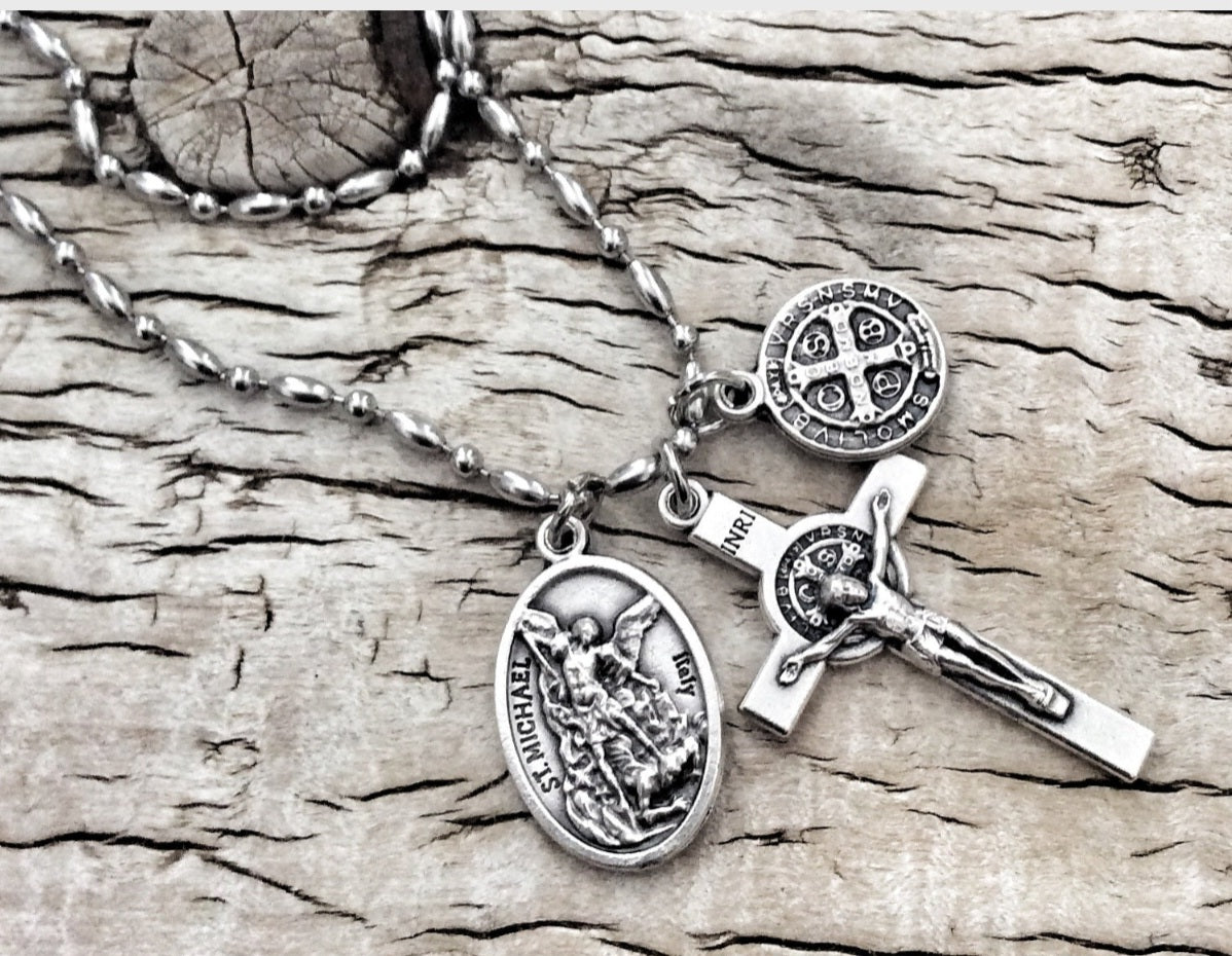 st michael necklace