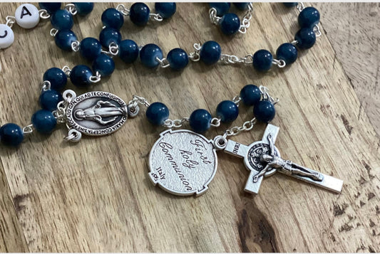 First Communion Personalized Rosary for boy