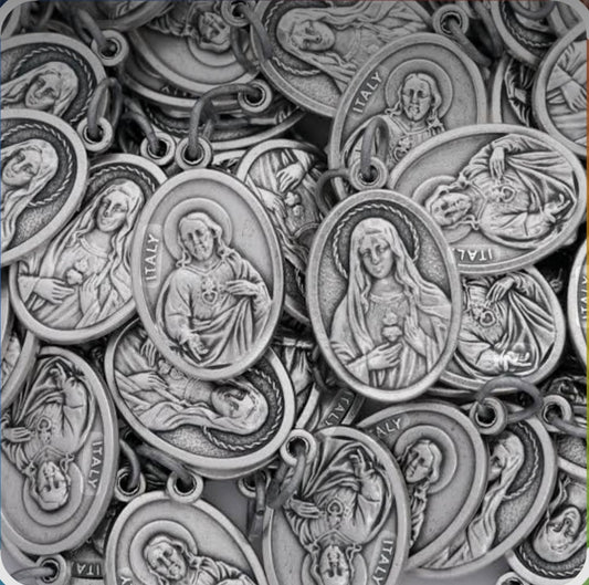 Immaculate Heart of Mary and Sacred Heart of Jesus Medal 