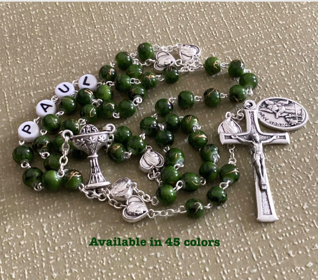 First Communion Personalized rosary