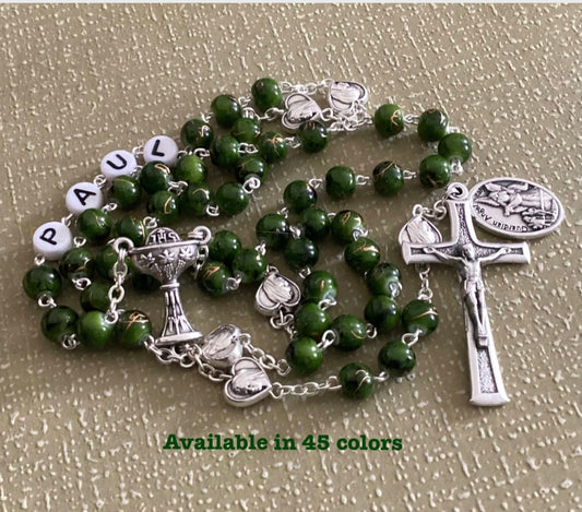 First Communion Personalized rosary