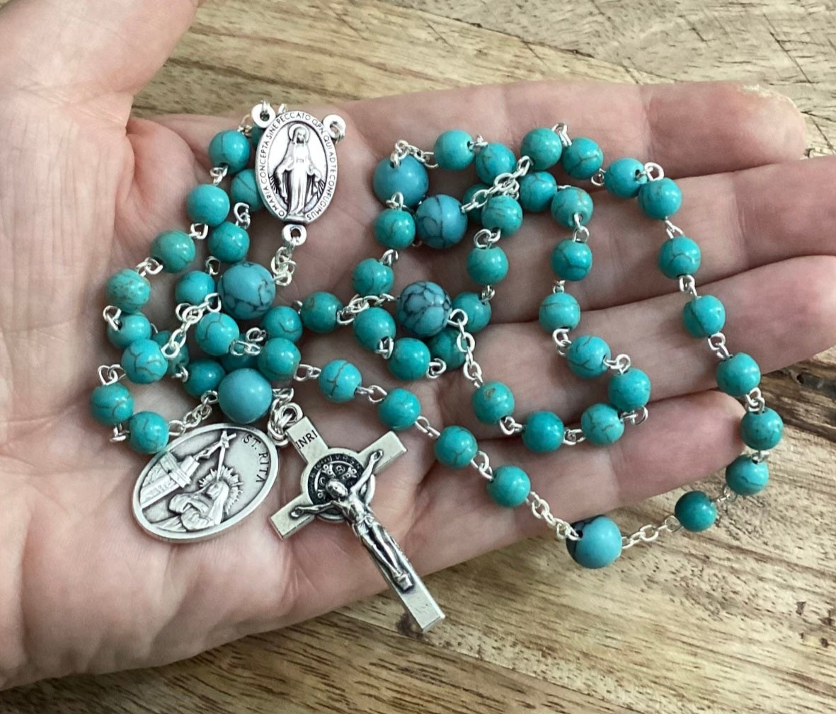 Gemstone prayer beads