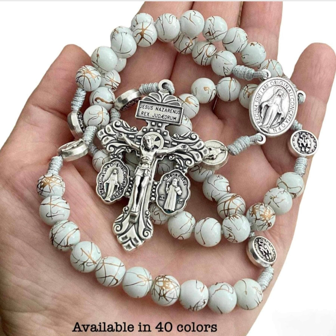 Pardon Crucifix Rosary - Paracord prayer beads