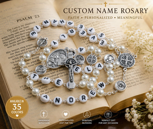 Personalized Custom Name Family Rosary/Catholic Gift 
