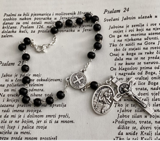 black auto rosary