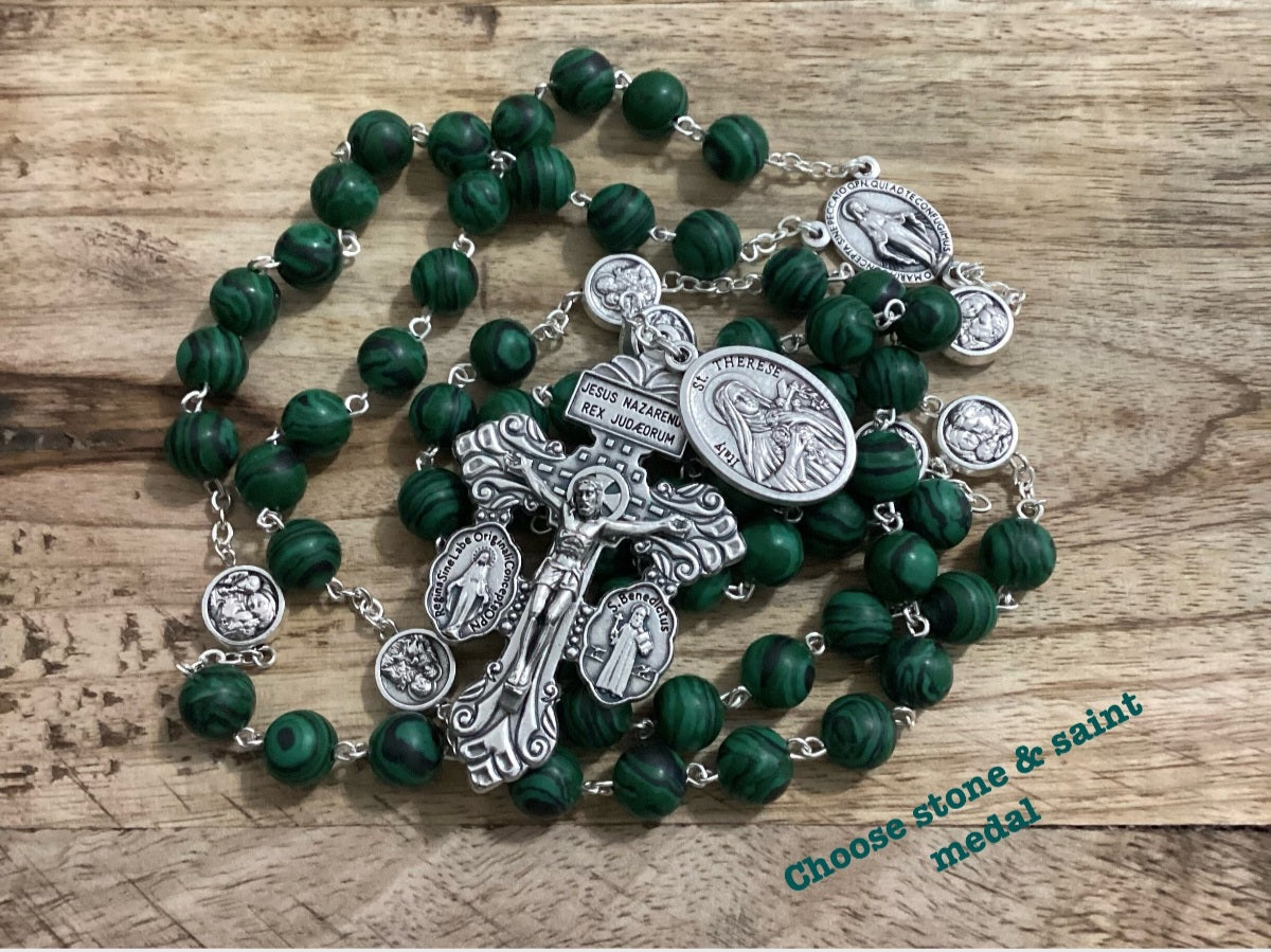 St Joseph Gemstone rosary beads