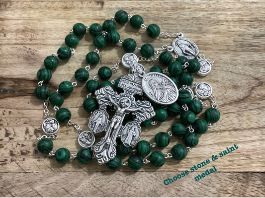 St Joseph Gemstone rosary beads