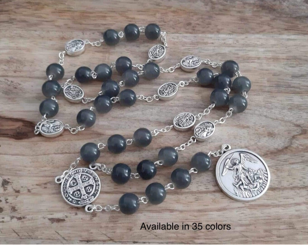 St Michael Chaplet rosary beads for Archangel Michael devotion