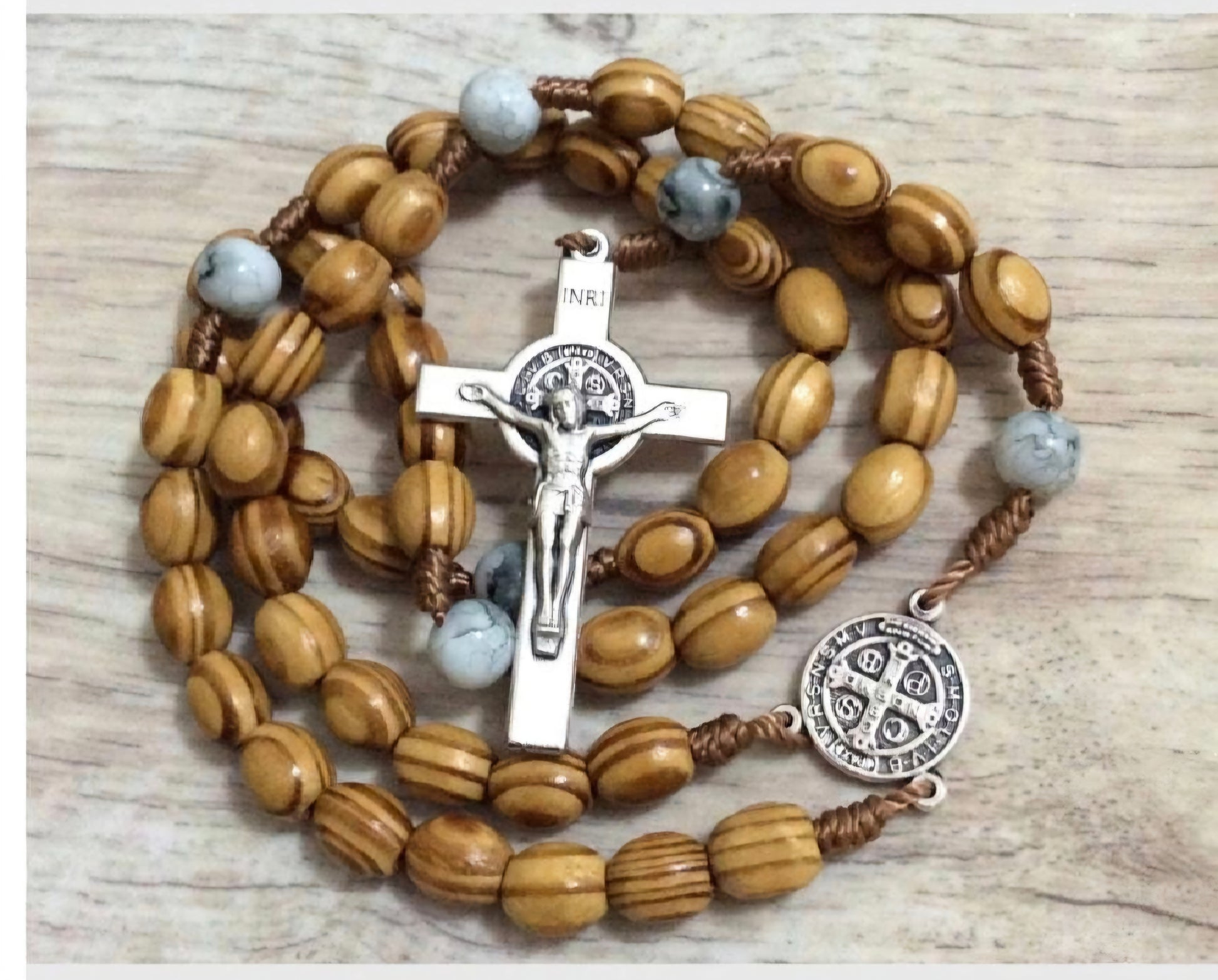 Handcrafted Olive Wood Catholic Rosary - Catholic Gifts