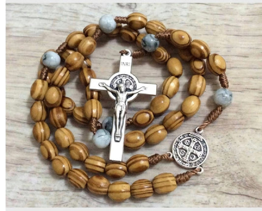 Handcrafted Olive Wood Catholic Rosary - Catholic Gifts