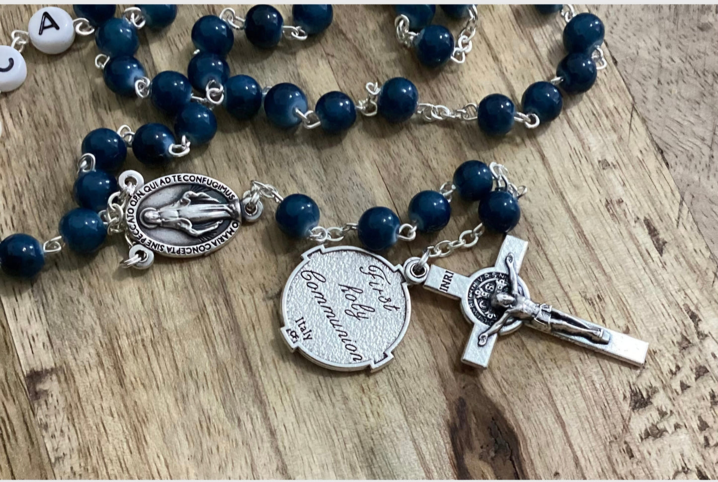 First Communion Personalized Rosary for boy