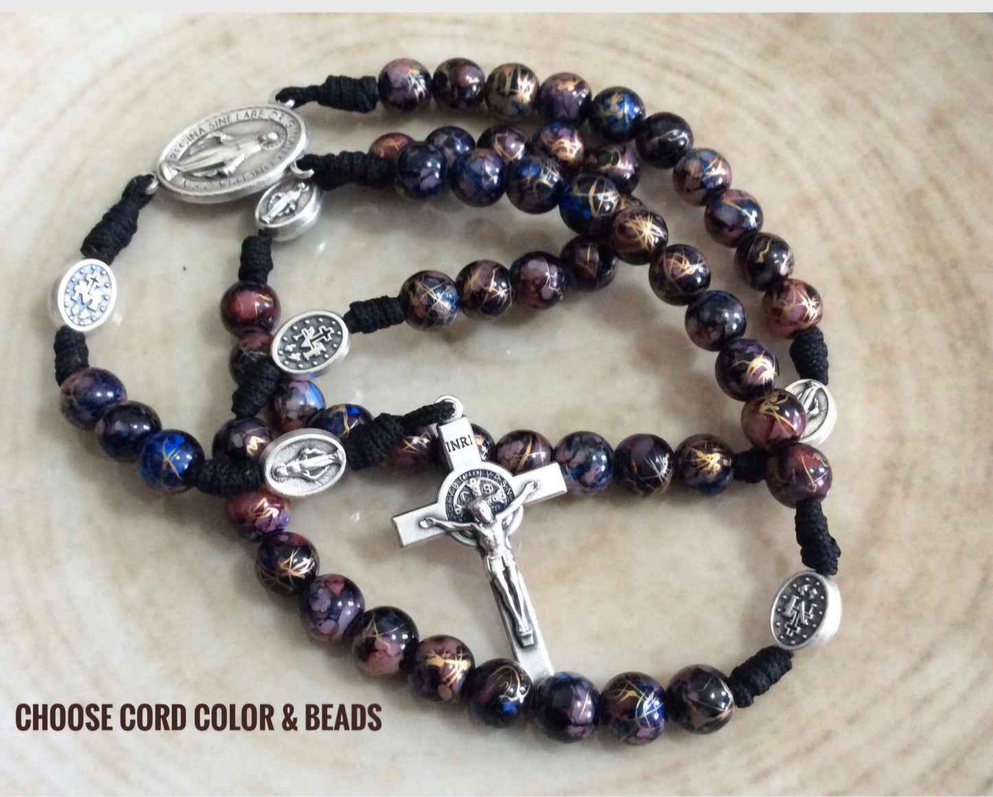 Mother Mary Miraculous Prayer beads - Paracord Rosary