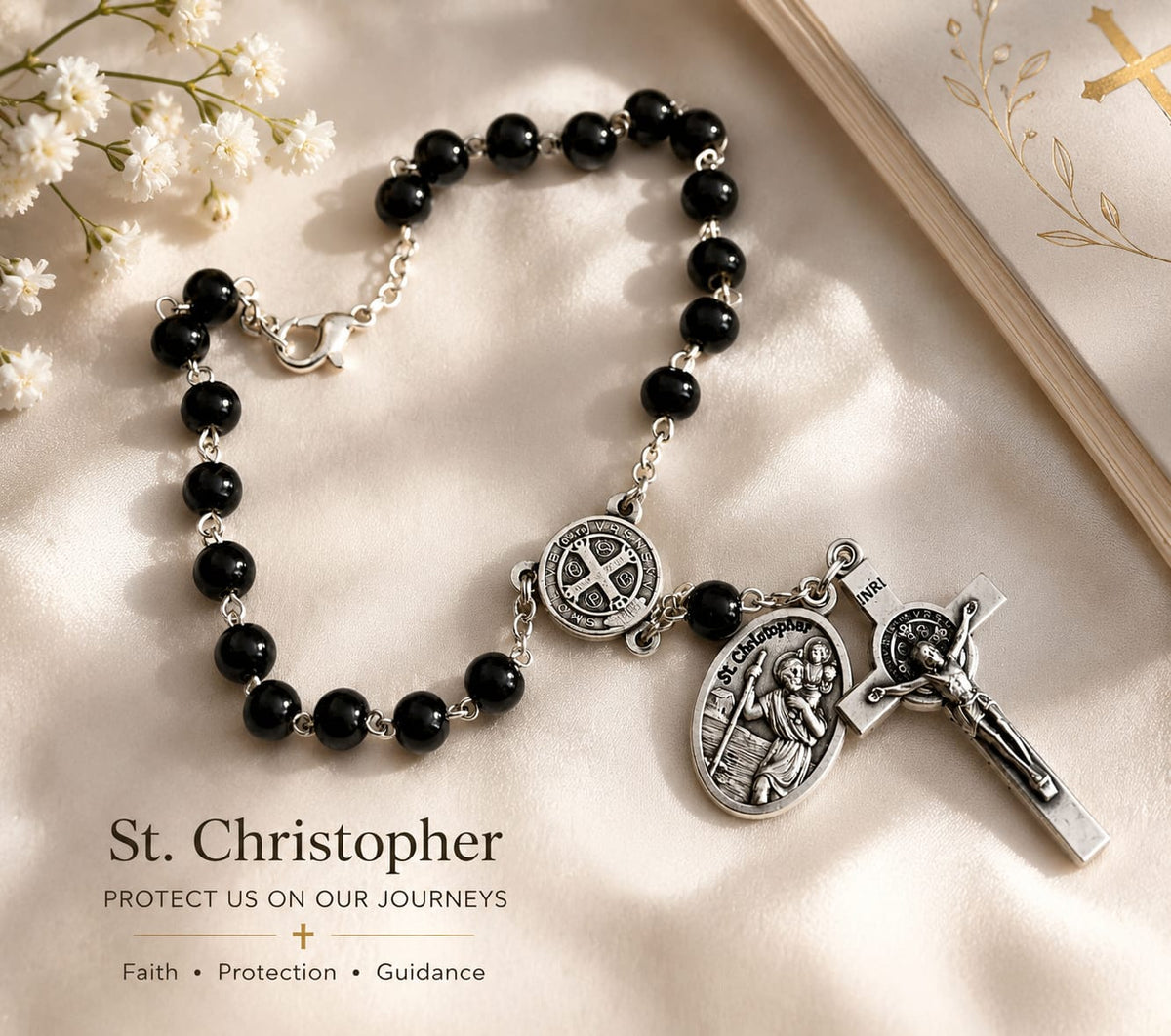 Auto Rosary for Rearview Mirror