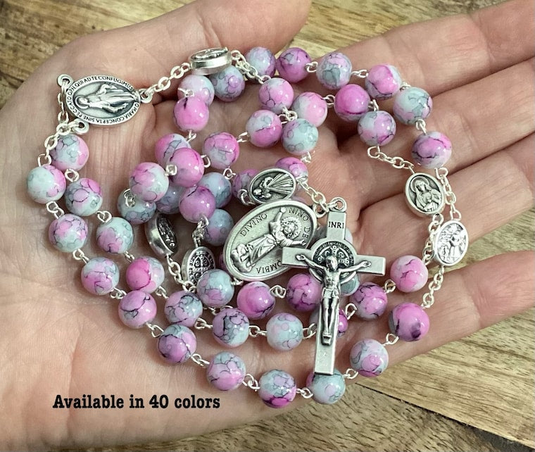Catholic Women Rosary in pink
