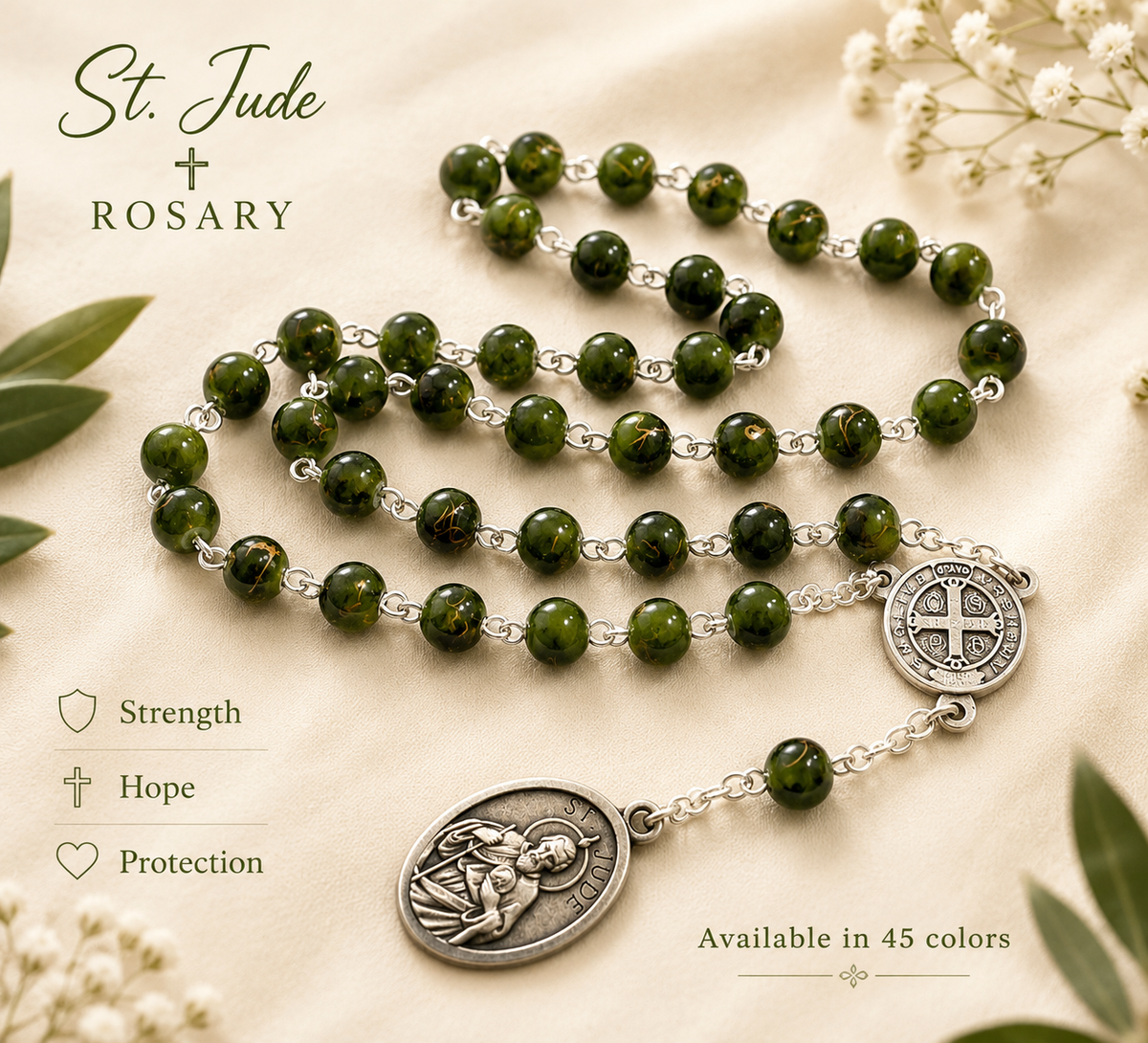 St Jude chaplet Catholic prayer beads patron of impossible causes