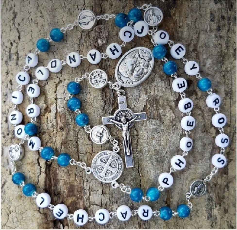 Personalized prayer beads, Rosary with names