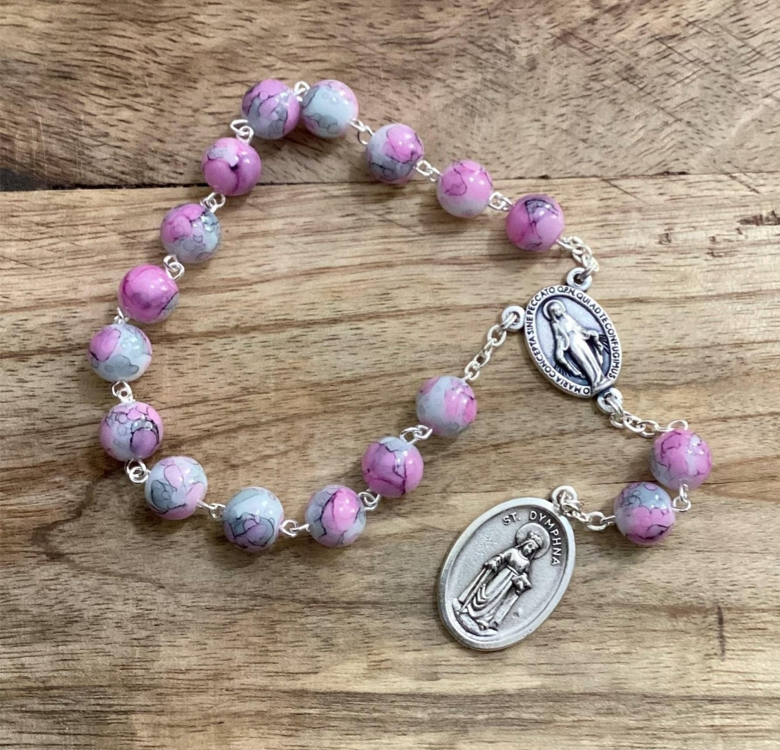 st dymphna rosary chaplet